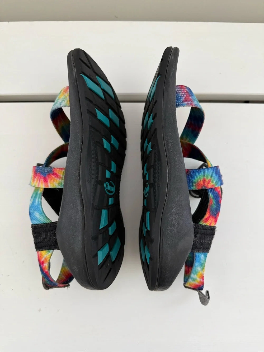Chaco Z1 Ecotread Kids Size 2 Rainbow Tie Dye Hiking Sandals